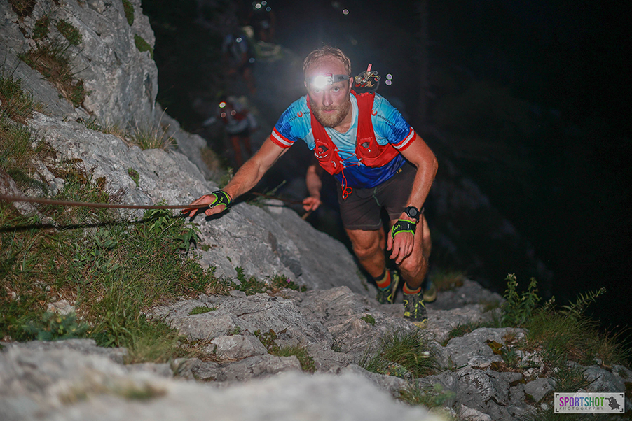 Vadym Trykoz beim Aufstieg auf den Traunstein