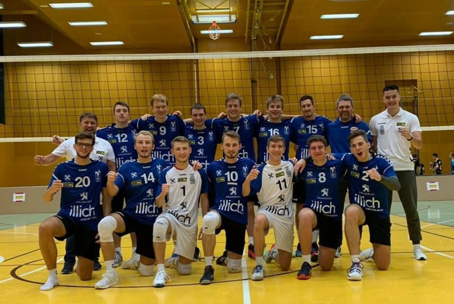 Dürfen sich freuen: Die Waidhofner Volleyball-Herren feierten in der 2. Bundesliga auswärts in Linz ihren dritten Saisonsieg.