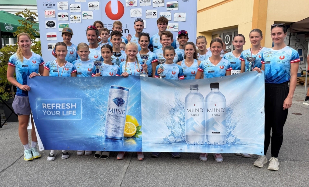 Die Athleth/innen der Sportunion Waidhofen/Ybbs beim Marktlauf Ybbsitz