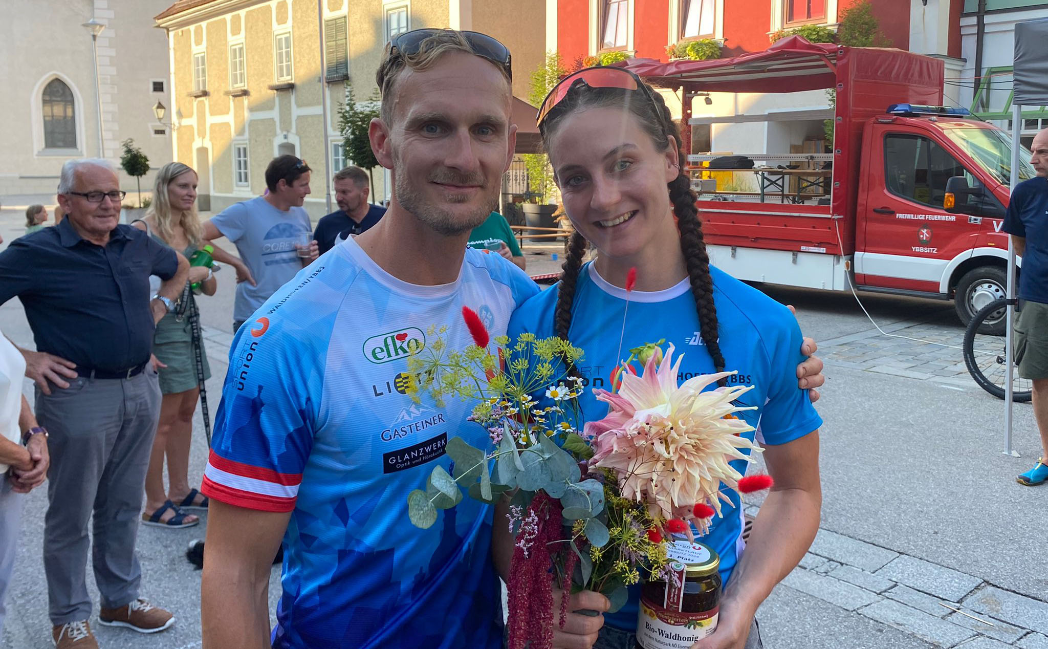 Philipp Frehsner und Jana Recinsky beim Ybbsitzer Marktlauf